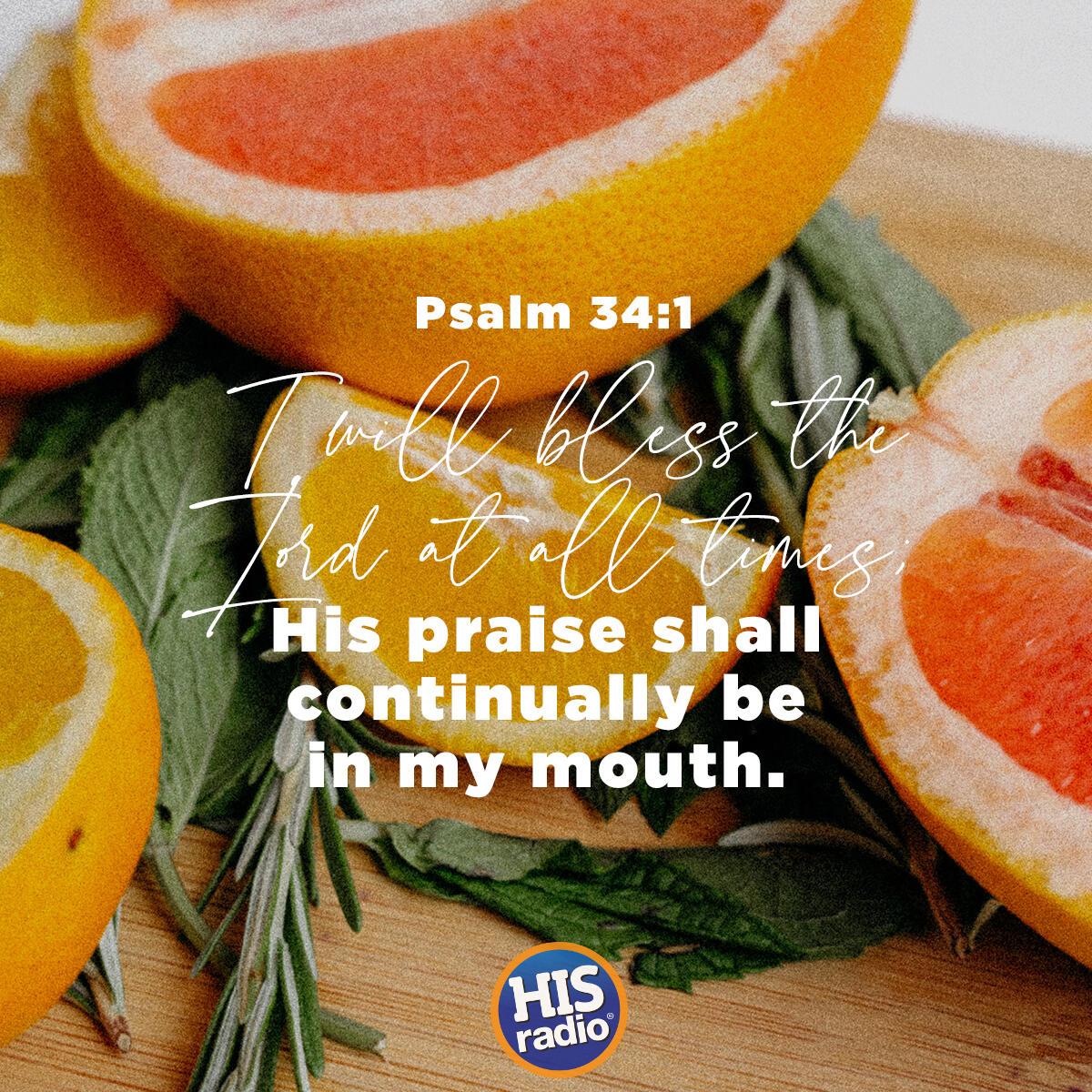 Psalm 34:1 - Verse of the Day